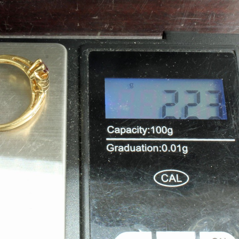 10K GOLD RUBY & DIAMOND ACCENT RING - Picture 8 of 8